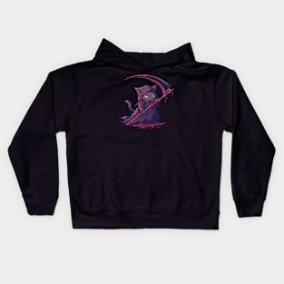 cat as reaper Kids Hoodie